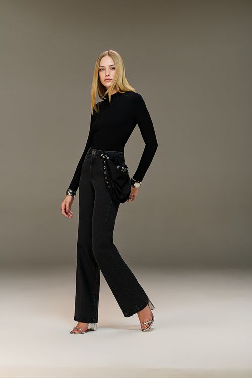 Calça Jeans Wide Leg Feminina Patogê CL38922