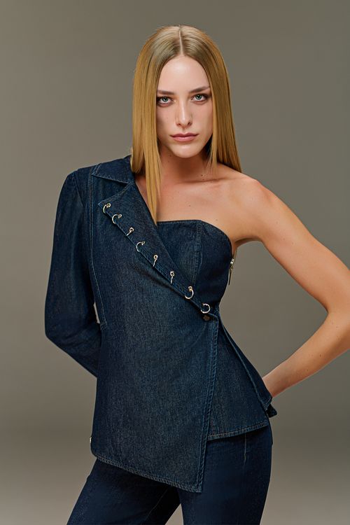 Blazer Jeans Feminino Patogê BZ39042
