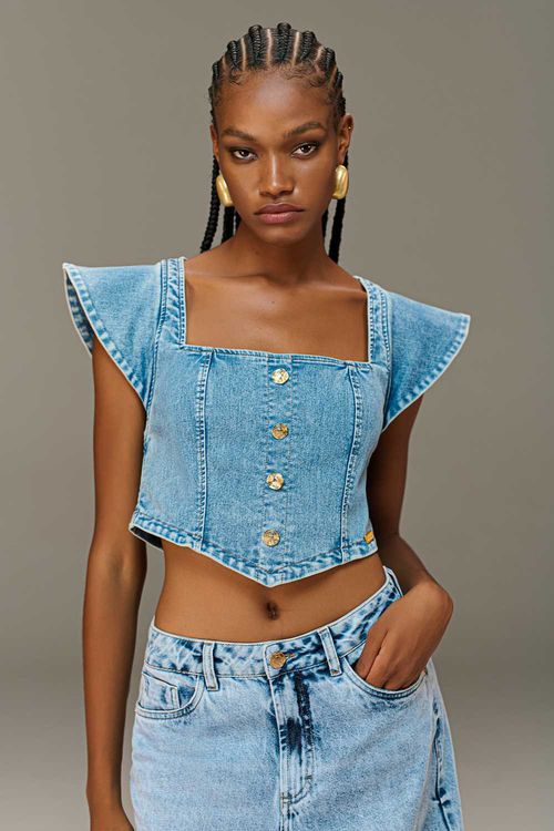 Top Jeans Feminino Patogê TP38480