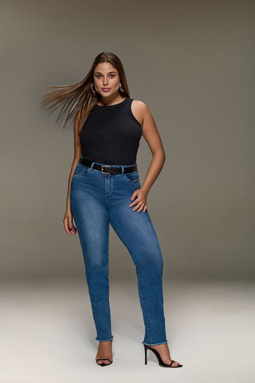 Calça Jeans Skinny Feminina Curvy Patogê Cintura Média (G3) CL38956