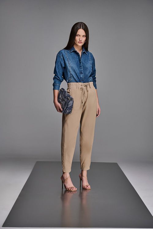 Calça Jogger Sarja Feminina Patogê CL38577