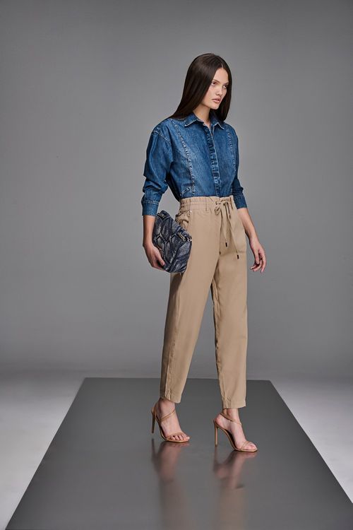 Calça Jogger Sarja Feminina Patogê CL38577