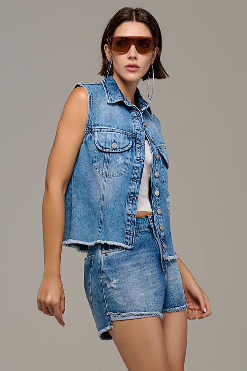 Colete Jeans Feminino Patogê CO38230