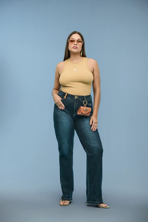 Calça Jeans Skinny Feminina Patogê Cintura Média (G3) CL39434