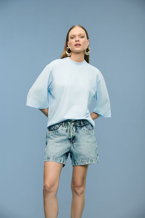 Bermuda Jeans New Boyfriend Feminina Patogê BE39099