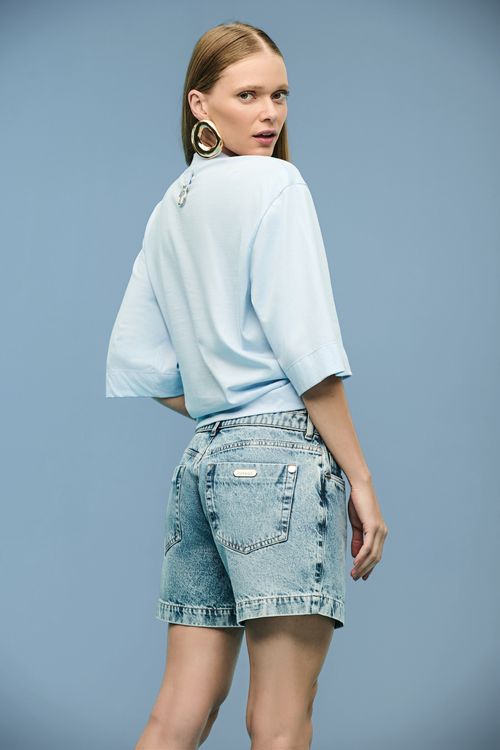 Bermuda Jeans New Boyfriend Feminina Patogê BE39099