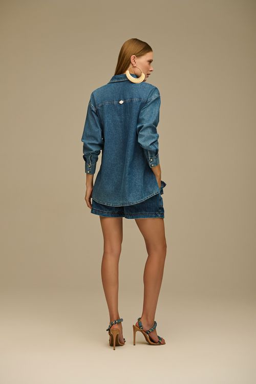 Camisa Jeans Feminina Patogê CA39121