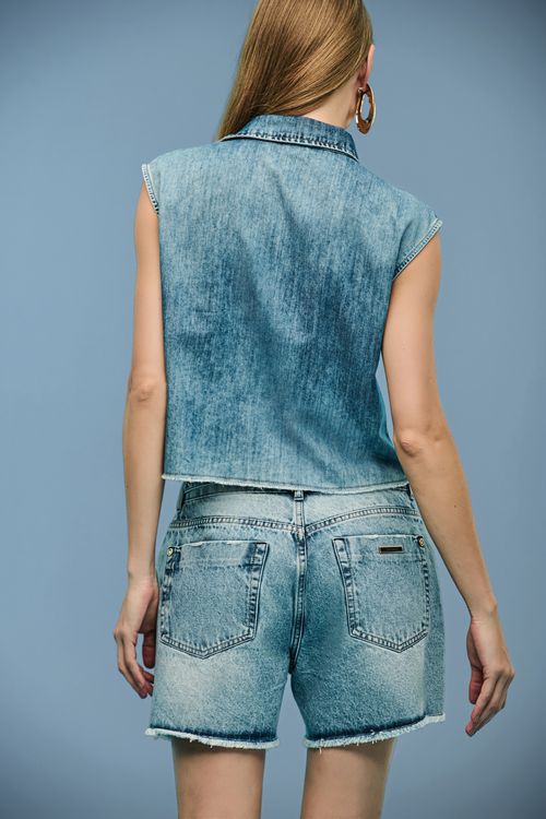 Camisa Jeans Feminina Patogê CA39100