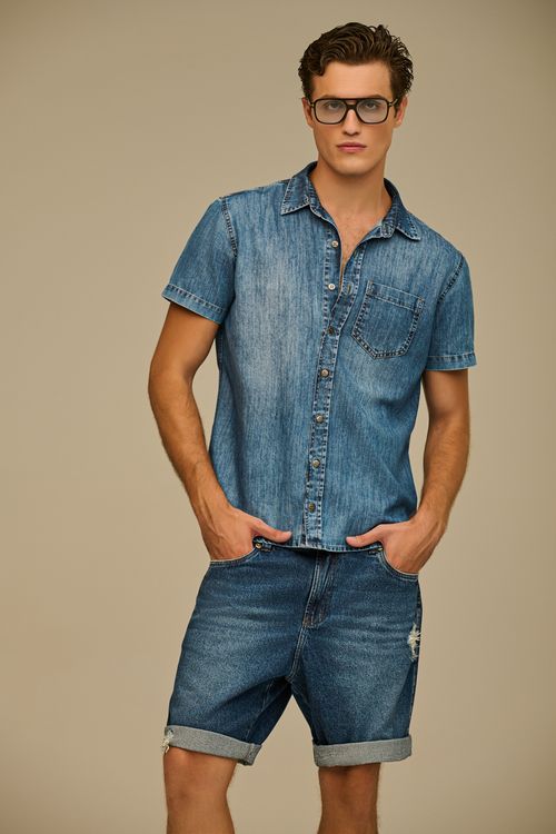 Camisa Jeans Masculina Patogê CA39221