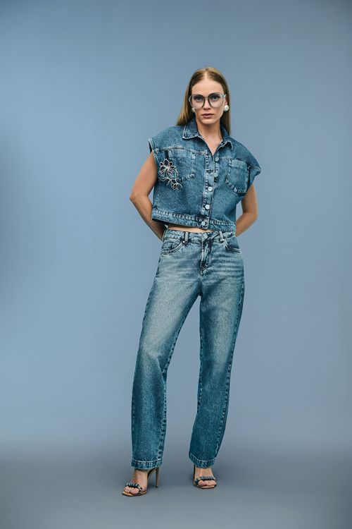 Calça Jeans Reta Feminina Patogê CL39134