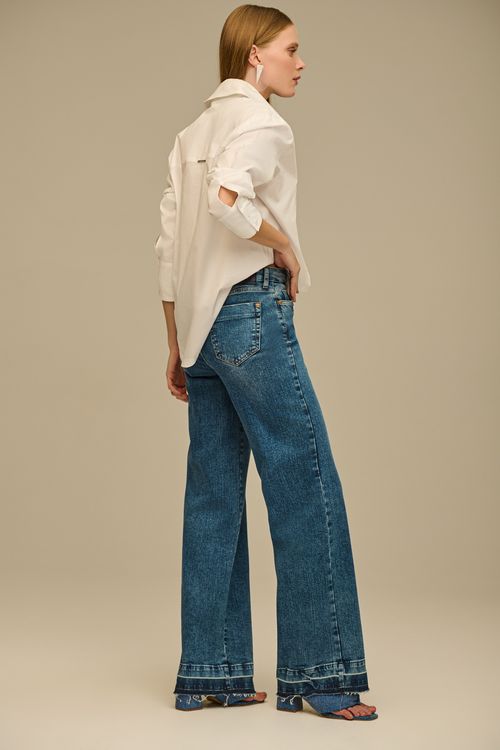 Calça Jeans Wide Leg Feminina Patogê CL39196