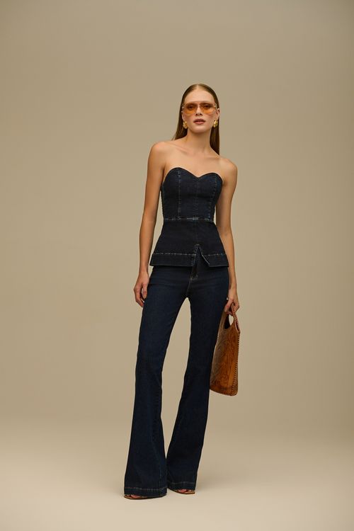 Calça Jeans Flare Feminina Patogê Cintura Super Alta (G5) CL39468