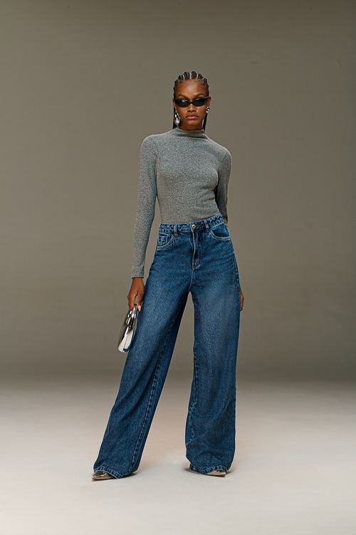Calça Jeans Wide Leg Over Patogê CL90045