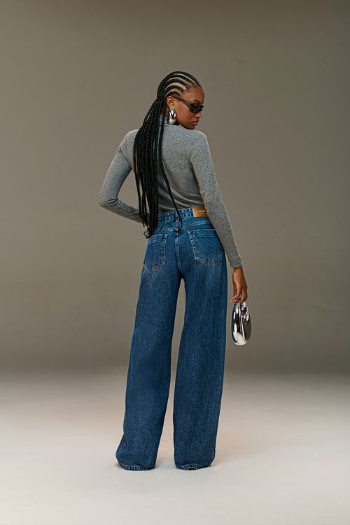 Calça Jeans Wide Leg Over Patogê CL90045