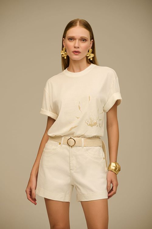 Bermuda New Boyfriend Feminina Com Cinto Patogê BE39162