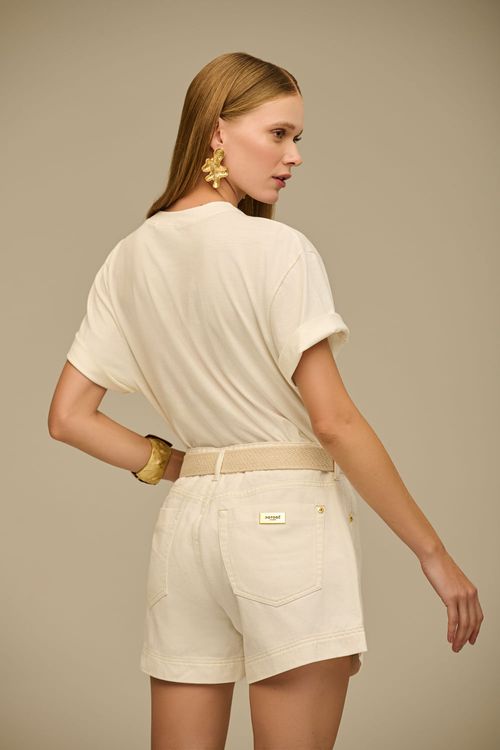 Bermuda New Boyfriend Feminina Com Cinto Patogê BE39162