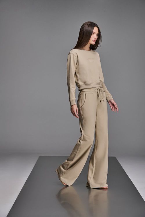 Calça Wide Leg Moletom Feminina Patogê Cl38704