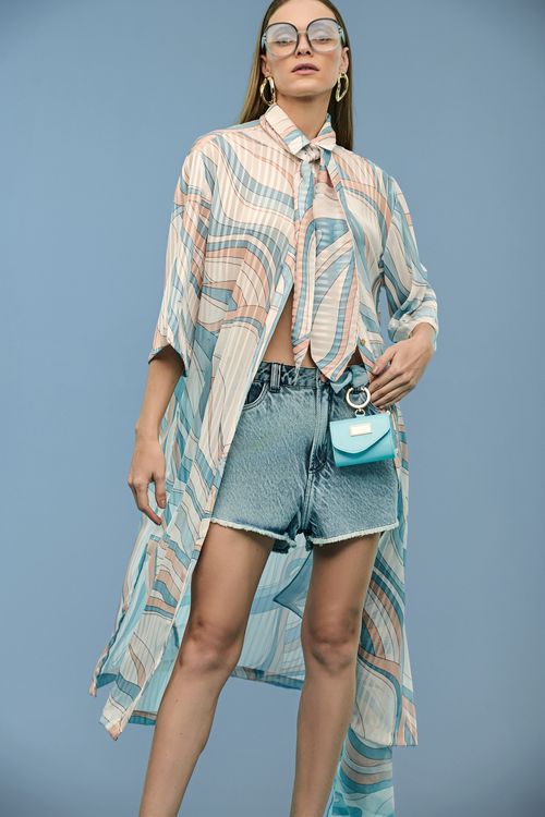 Short oversized jeans feminino Patogê SH39302