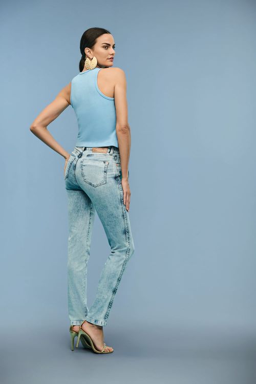 Calça Jeans Skinny Comfort Feminina Patogê Cintura Média (G3) CL39471