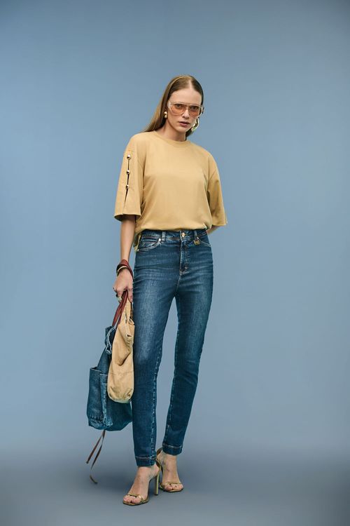 Calça Jeans Skinny Feminina Patogê Cintura Alta (G5) CL39386