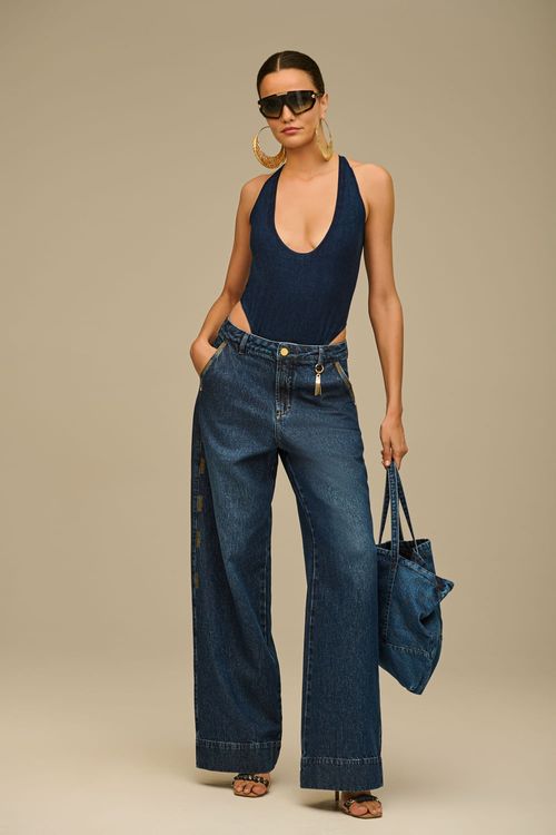 Calça Jeans Wide Leg Over Feminina Patogê CL39212