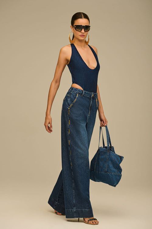 Calça Jeans Wide Leg Over Feminina Patogê CL39212