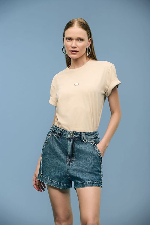 Short Jeans Mom Feminino Patogê SH39144