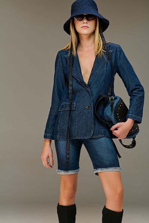 Blazer Jeans Feminino Patogê BZ38945