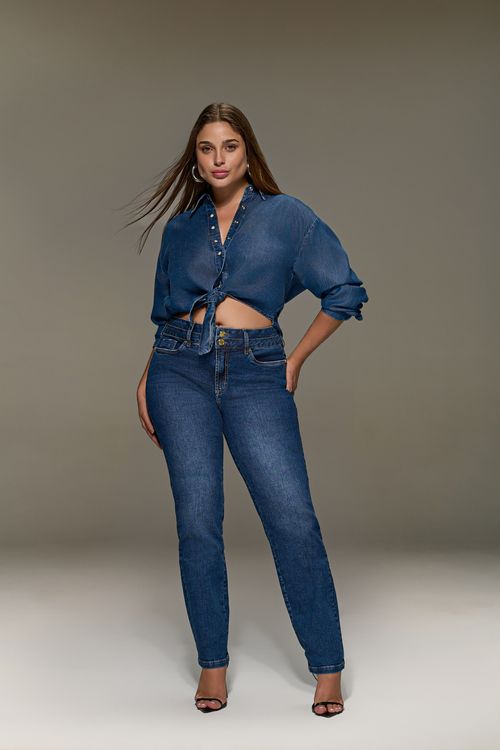 Calça Jeans Skinny Feminina Curvy Patogê Cintura Alta (G4) CL38919