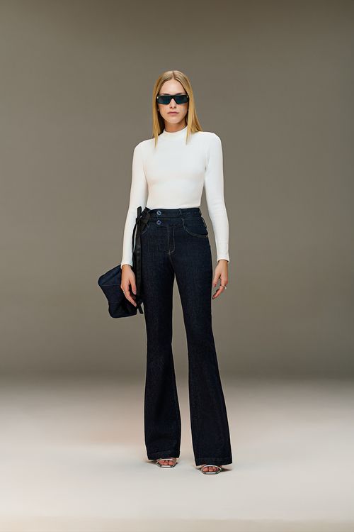 Calça Jeans Flare Feminina Patogê Cintura Super Alta (G5) CL39000