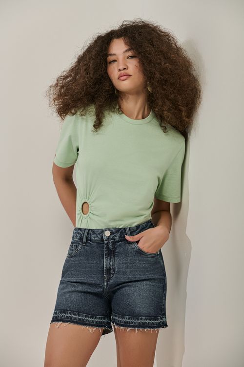 Bermuda jeans new boyfriend feminina BE39382