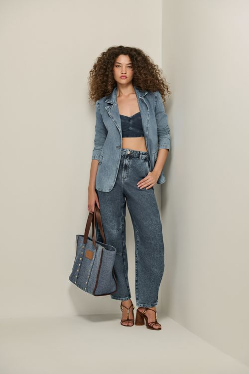 Calça Jeans Barrel Feminina Patogê CL39857