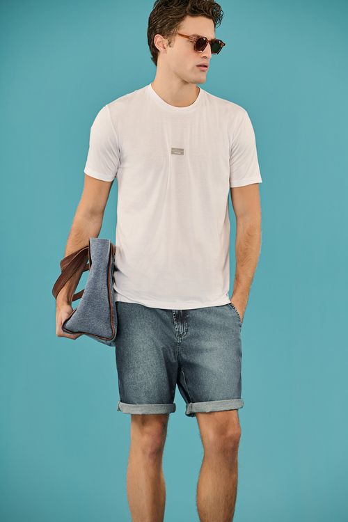 T-shirt Slim Malha Masculina Patogê TS39235