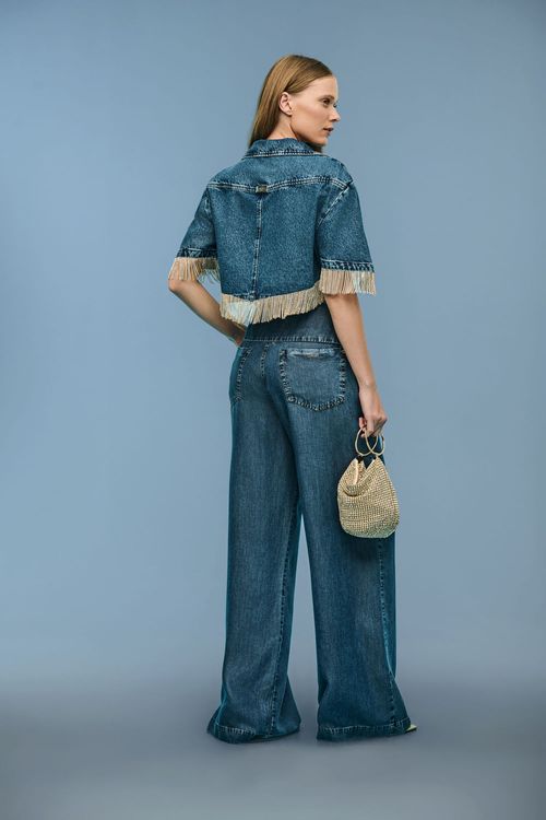 Calça Jeans Pantalona Feminina Patogê CL39191