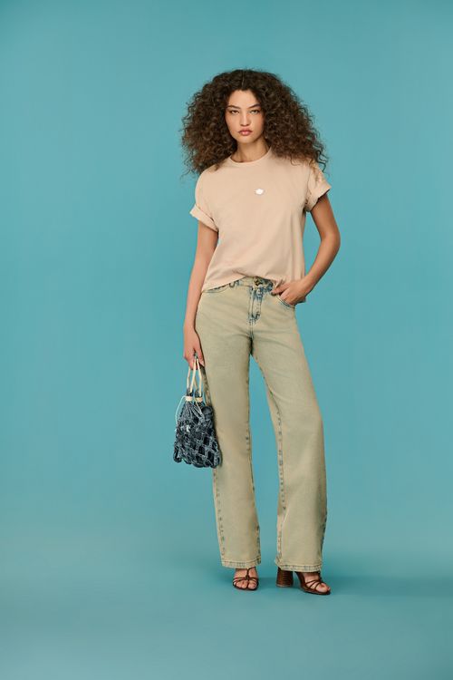 Calça Jeans Reta Over Feminina Patogê CL39371