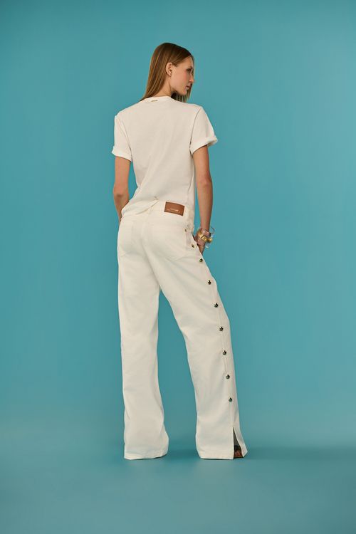 Calça Sarja Wide Leg Feminina Patogê CL39952