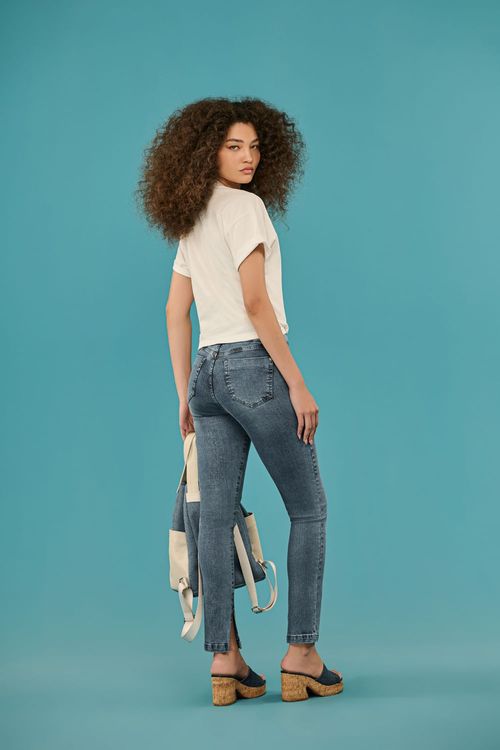 Calça Jeans Skinny Feminina Patogê Cintura média (G3) CL39502