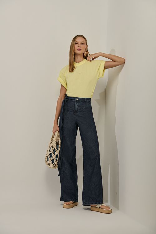 Calça Jeans Pantalona Feminina Patogê CL39374