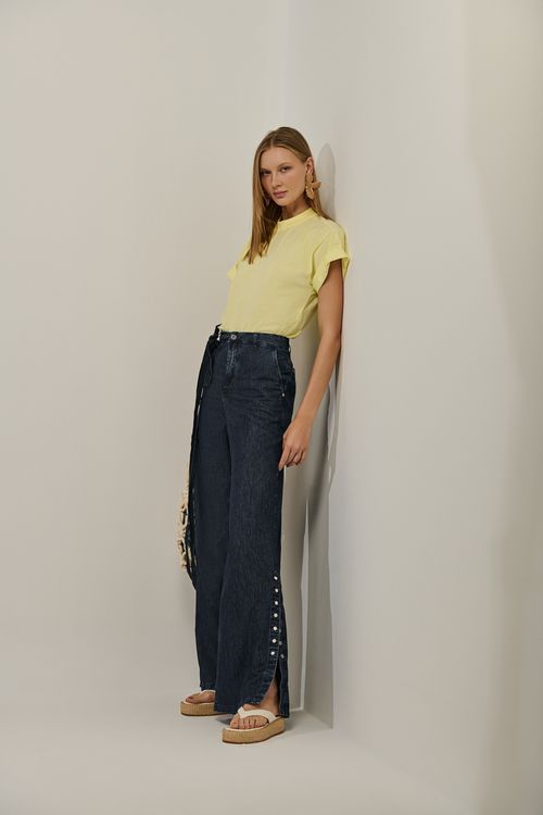 Calça Jeans Pantalona Feminina Patogê CL39374