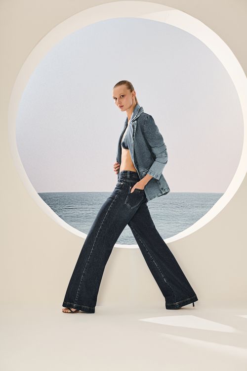 Calça Jeans Wide Leg Feminina Patogê CL39431