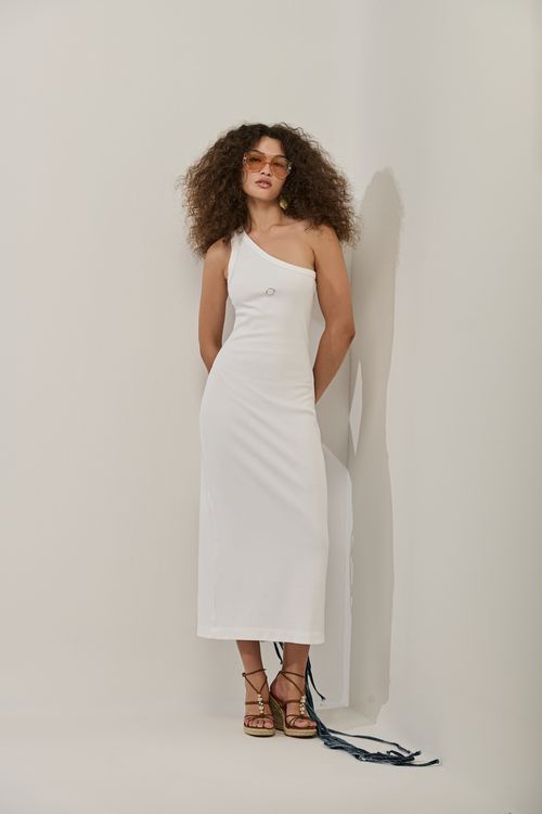 Vestido Longo Malha Canelada Patogê VE39425