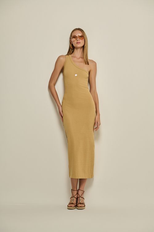 Vestido Longo Malha Canelada Patogê VE39425
