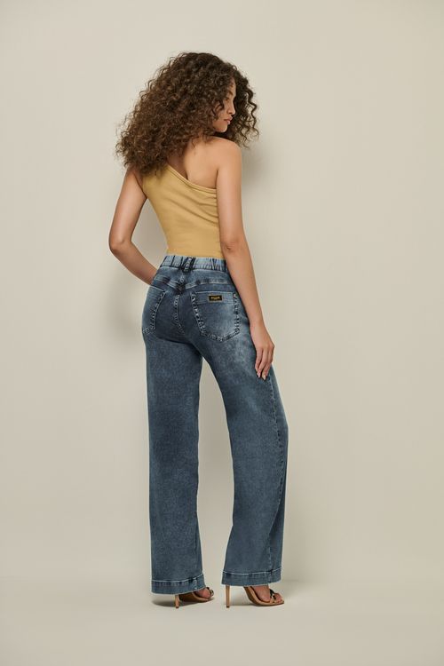Calça Jeans Wide Leg Feminina Patogê CL39483