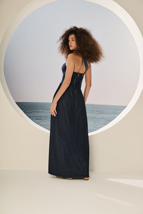 Vestido Longo Jeans Feminino Patogê VE39316