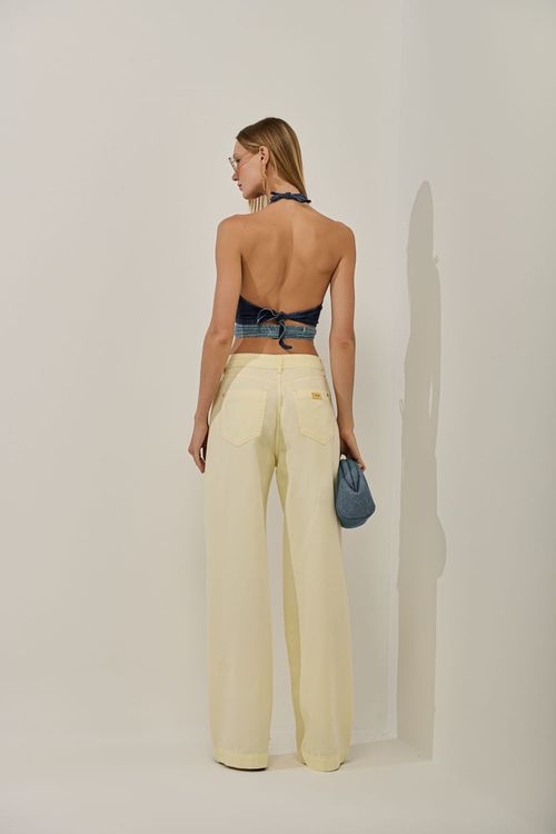 Calça sarja wide leg feminina Patogê CL90030
