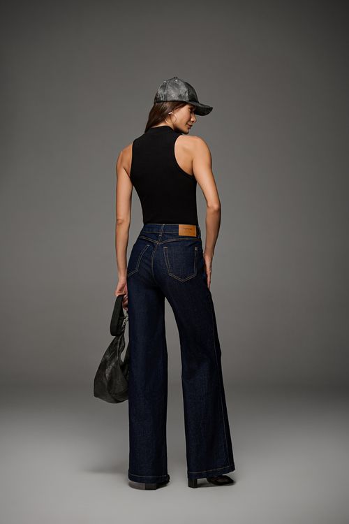 Calça Jeans Wide Leg Feminina Patogê CL50028