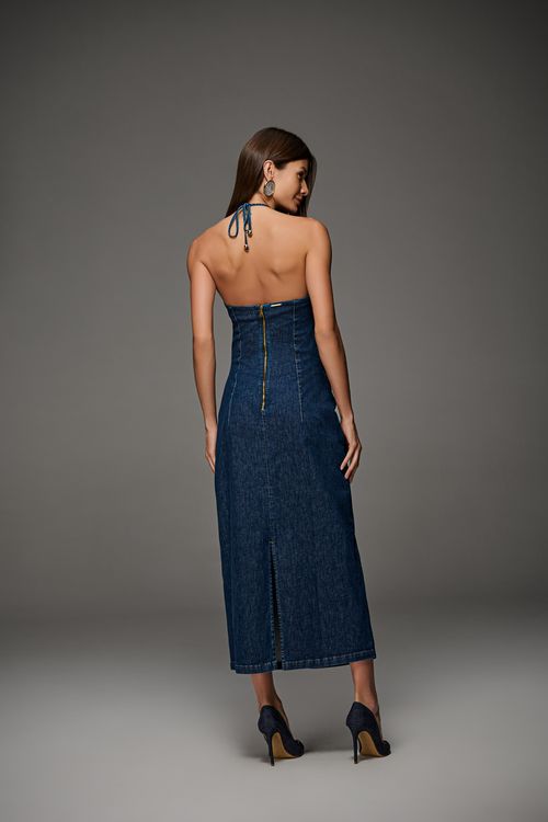 Vestido Jeans Midi Feminino Patogê VE39604