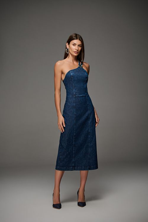 Vestido Jeans Midi Feminino Patogê VE39685