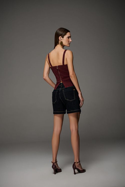 Bermuda Jeans New Boyfriend Feminina Patogê BE39662