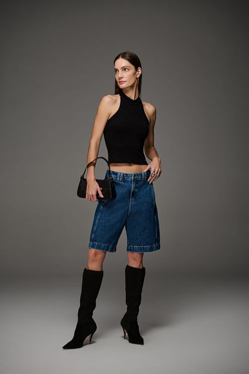 Bermuda Jeans Reta Feminina Patogê BE39638